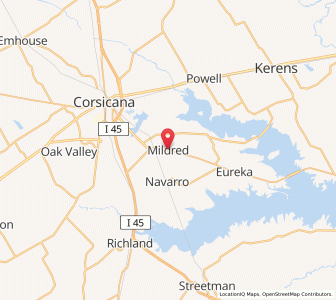 Map of Mildred, Texas