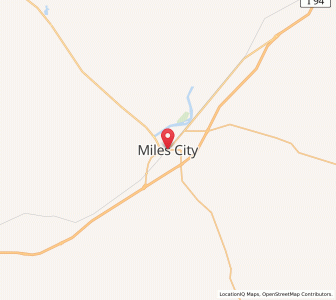 Map of Miles City, Montana