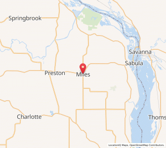 Map of Miles, Iowa