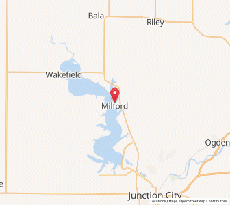 Map of Milford, Kansas