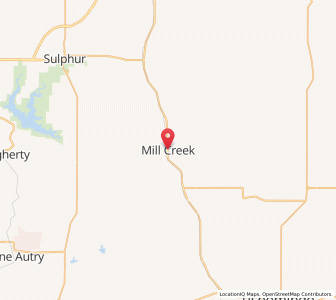 Map of Mill Creek, Oklahoma