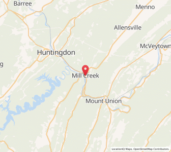 Map of Mill Creek, Pennsylvania