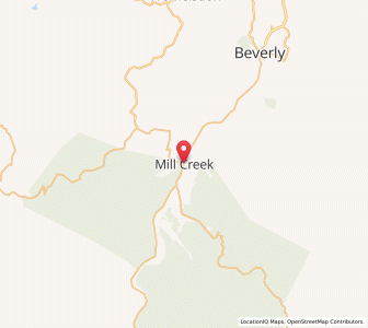 Map of Mill Creek, West Virginia