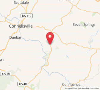 Map of Mill Run, Pennsylvania