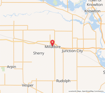 Map of Milladore, Wisconsin