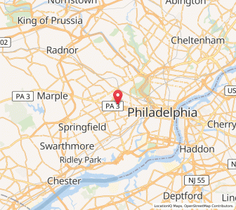 Map of Millbourne, Pennsylvania