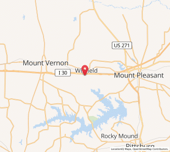 Map of Miller's Cove, Texas