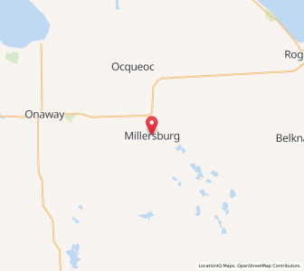 Map of Millersburg, Michigan