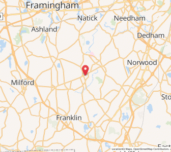 Map of Millis, Massachusetts