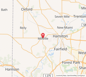 Map of Millville, Ohio