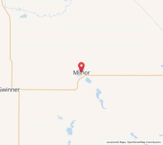 Map of Milnor, North Dakota