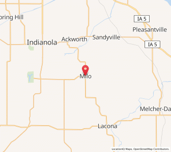 Map of Milo, Iowa