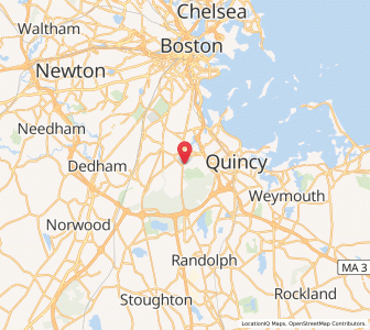 Map of Milton, Massachusetts