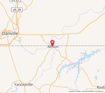 Map of Milton, North Carolina