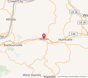 Map of Milton, West Virginia