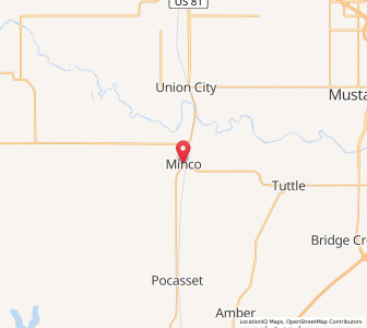 Map of Minco, Oklahoma