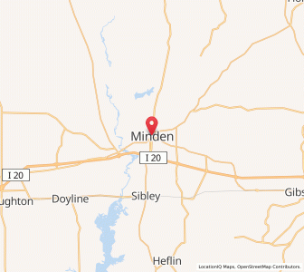 Map of Minden, Louisiana