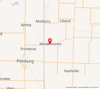 Map of Mindenmines, Missouri
