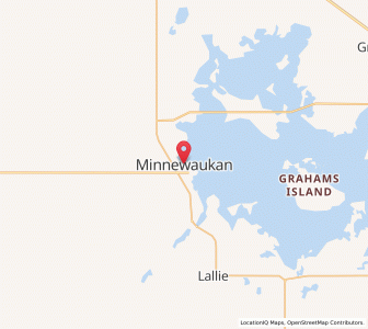 Map of Minnewaukan, North Dakota
