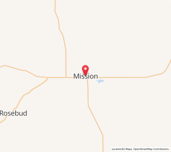 Map of Mission, South Dakota