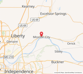 Map of Missouri City, Missouri