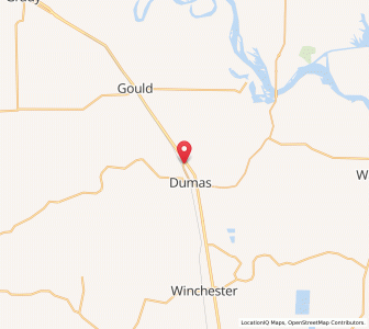 Map of Mitchellville, Arkansas