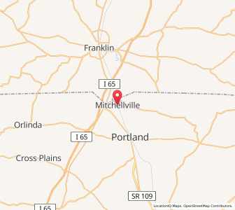 Map of Mitchellville, Tennessee