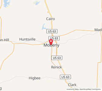 Map of Moberly, Missouri