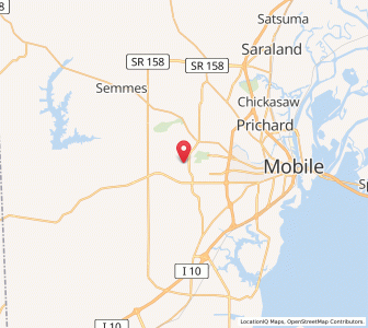 Map of Mobile, Alabama
