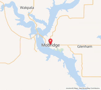 Map of Mobridge, South Dakota