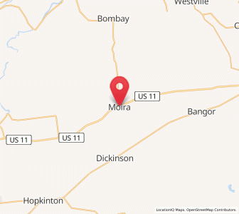 Map of Moira, New York