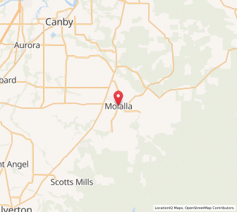 Map of Molalla, Oregon