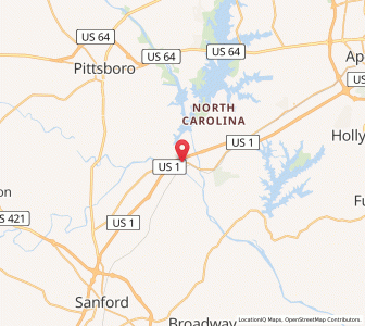 Map of Moncure, North Carolina