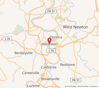 Map of Monessen, Pennsylvania