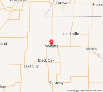 Map of Monette, Arkansas