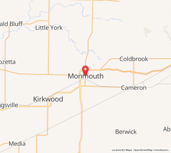 Map of Monmouth, Illinois