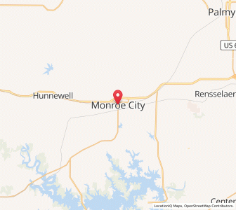 Map of Monroe City, Missouri