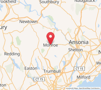 Map of Monroe, Connecticut