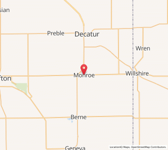 Map of Monroe, Indiana