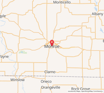 Map of Monroe, Wisconsin