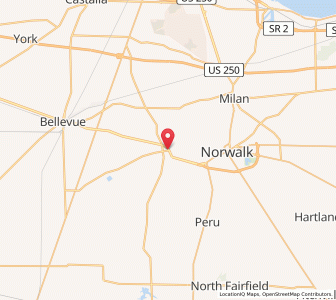 Map of Monroeville, Ohio