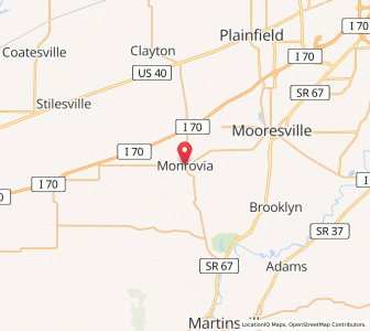 Map of Monrovia, Indiana