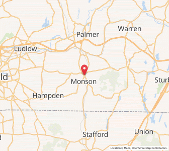 Map of Monson, Massachusetts
