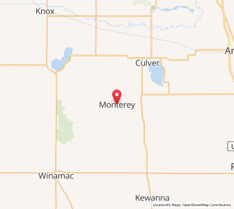 Map of Monterey, Indiana