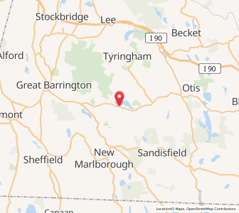 Map of Monterey, Massachusetts