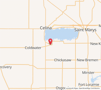 Map of Montezuma, Ohio