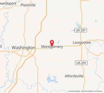 Map of Montgomery, Indiana