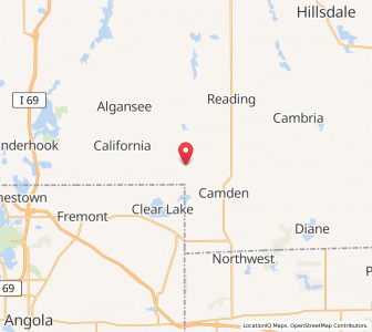 Map of Montgomery, Michigan