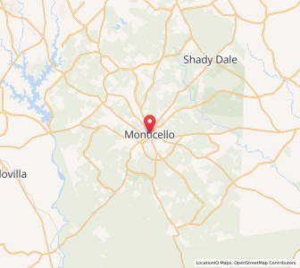 Map of Monticello, Georgia