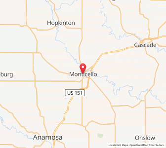 Map of Monticello, Iowa